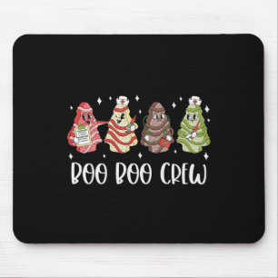 Christmas Nurse Boo Boo Crew Tree Cake Xmas Nursin Mouse Pad
