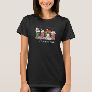 Christmas Nurse Coffee  Christmas Pediatric Nurse T-Shirt