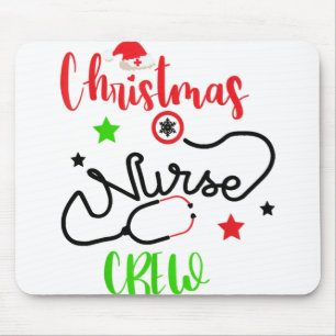 Christmas Nurse Crew Reindeer Funny Nursing Squad Mouse Pad