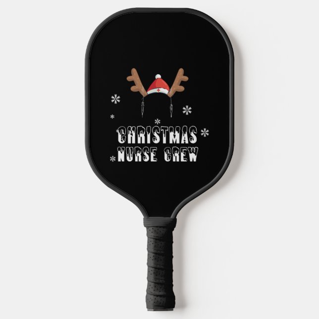 Christmas Nurse Crew Reindeer Xmas CNA Nursing Pickleball Paddle (Front)