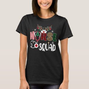 Christmas Nurse Crew Squad Xmas Nursing Pajamas T-Shirt