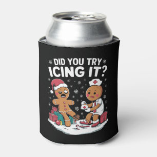 Christmas Nurse Did You Try Icing It Gingerbread Can Cooler
