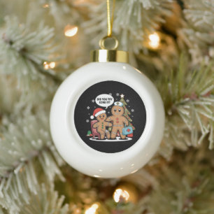 Christmas Nurse Gingerbread Man Did You Try Icing Ceramic Ball Christmas Ornament