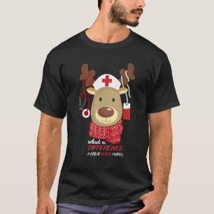 Christmas Nurse Love Nicu Rn Er Santa Reindeer Nur T-Shirt