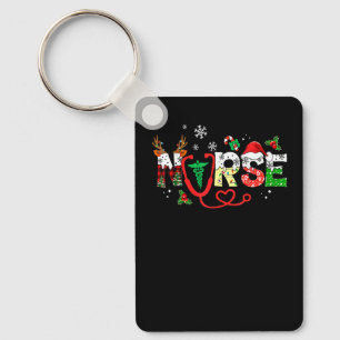 Christmas Nurse Nursing Health Worker Christmas Pa Key Ring