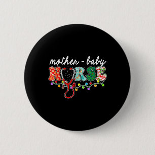 Christmas Nurse Nursing Mother Baby Nurse Christma 6 Cm Round Badge