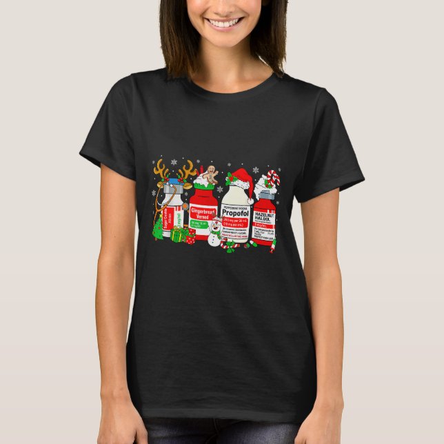 Christmas Nurse Peppermint Mocha Profol Er Ed Icu  T-Shirt (Front)