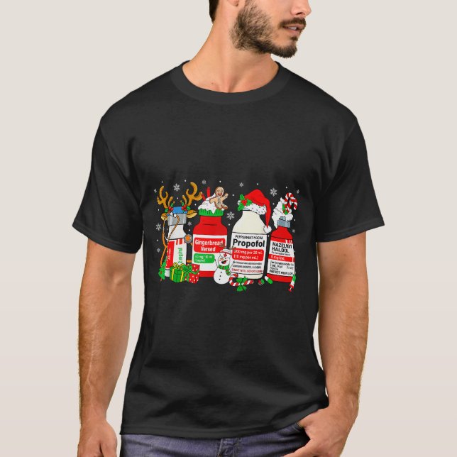 Christmas Nurse Peppermint Mocha Profol Er Ed Icu  T-Shirt (Front)