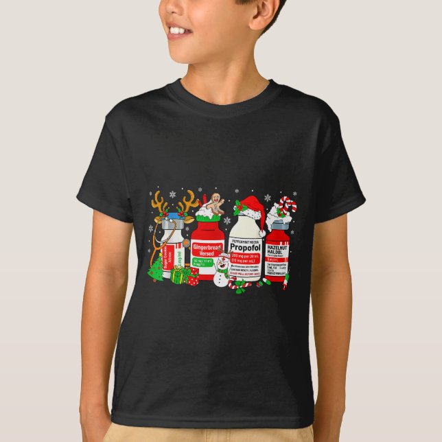 Christmas Nurse Peppermint Mocha Profol Er Ed Icu  T-Shirt (Front)