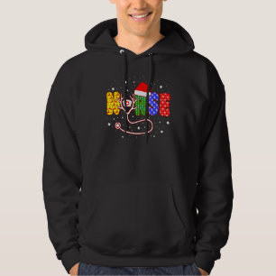 Christmas Nurse Plaid Red Green Nurse Hat Xmas Dec Hoodie