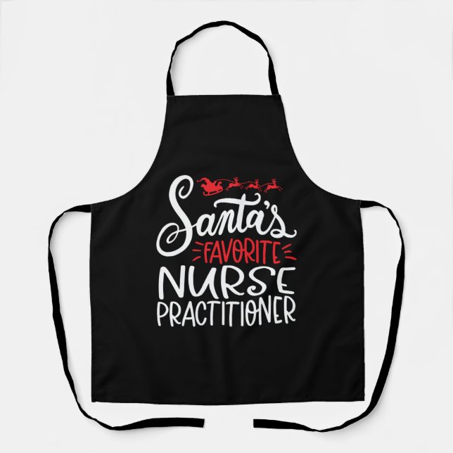 Christmas nurse practitioner, nurse np   apron (Front)