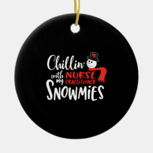 Christmas nurse practitioner, nurse np ceramic ornament