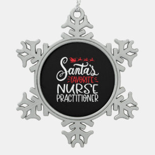 Christmas nurse practitioner, nurse np   snowflake pewter christmas ornament
