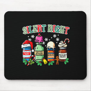 Christmas Nurse Silent Night Propofol Xmas Scrub T Mouse Pad