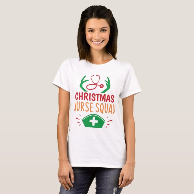 Christmas nurse squad T-Shirt (Front Full)