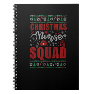 Christmas Nurse Ugly Christmas Sweater Notebook