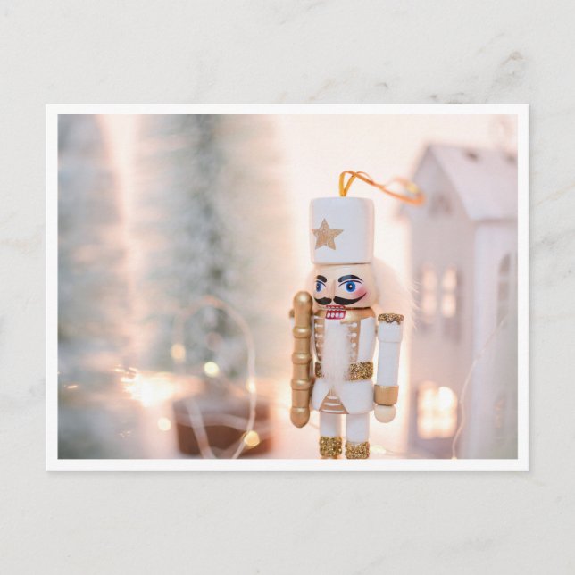 Christmas Nutcracker at winter environment Postcard (Front)