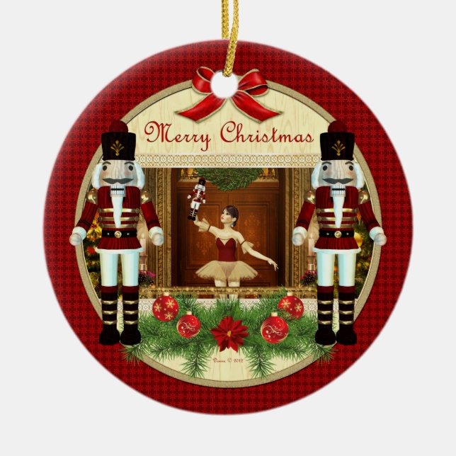 Christmas Nutcracker Ballerina Ornament (Front)