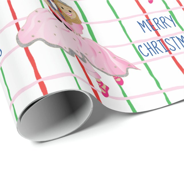 Christmas Nutcracker Ballerina Wrapping Paper (Roll Corner)