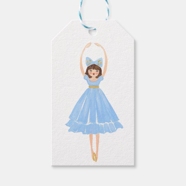 Christmas Nutcracker Ballet Clara Gift Tags (Front)