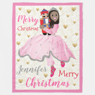Christmas Nutcracker Ballet Fleece Blanket/Large Blanket