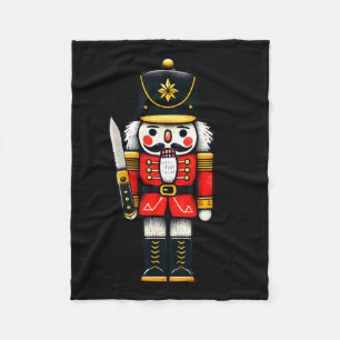 Christmas Nutcracker Ballet Xmas Holiday Fun Pajam Fleece Blanket