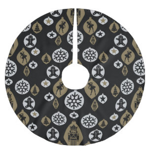 Christmas Nutcracker Baubles Brushed Polyester Tree Skirt