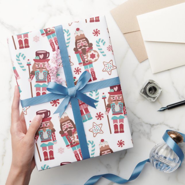 Christmas Nutcracker Candy Baking Festive Holidays Wrapping Paper (Gifting)