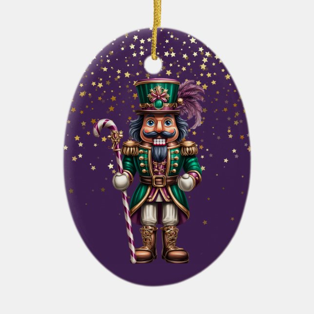 Christmas Nutcracker Ceramic Ornament (Front)