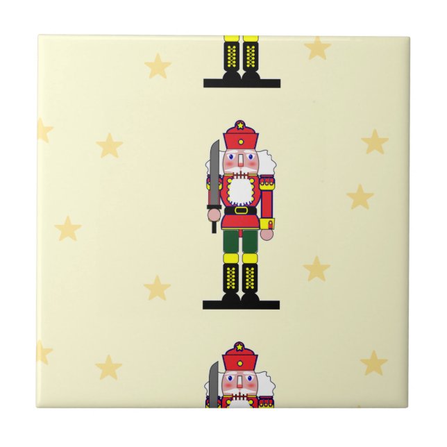 Christmas nutcracker ceramic tile (Front)