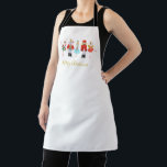 Christmas Nutcracker Character Illustrations Apron<br><div class="desc">Cheerful and airy Christmas design inspired by the famous 1892 ballet "The Nutcracker" by Pyotr Ilyich Tchaikovsky,  a holiday classic with a modern and whimsical twist.</div>