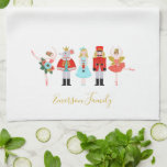 Christmas Nutcracker Character Illustrations Tea Towel<br><div class="desc">Cheerful and airy Christmas design inspired by the famous 1892 ballet "The Nutcracker" by Pyotr Ilyich Tchaikovsky,  a holiday classic with a modern and whimsical twist.</div>