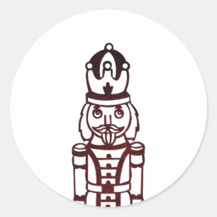 Christmas Nutcracker Classic Round Sticker