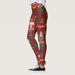 Christmas Nutcracker Funny Soldier Leggings