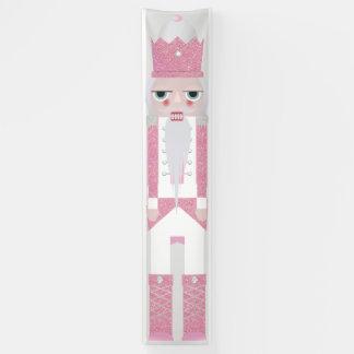 Christmas Nutcracker Glitter pink Banner