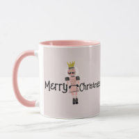 Christmas Nutcracker Handdrawn Pink Soldier Doodle