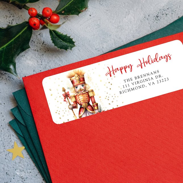 Christmas Nutcracker Holiday Return Address Label (Christmas Nutcracker Holiday Return Address Label)