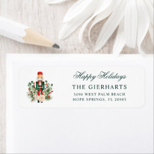 Christmas Nutcracker Holidays Return Address Label