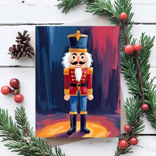 Christmas Nutcracker Merry Christmas Watercolor Holiday Postcard