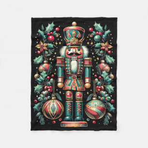 Christmas Nutcracker Merry Christmas Xmas Morning Fleece Blanket