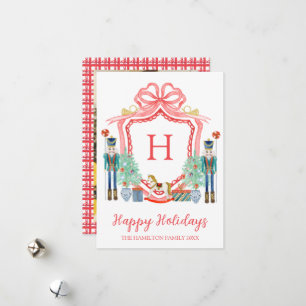 Christmas Nutcracker Monogram Photo  Holiday Card