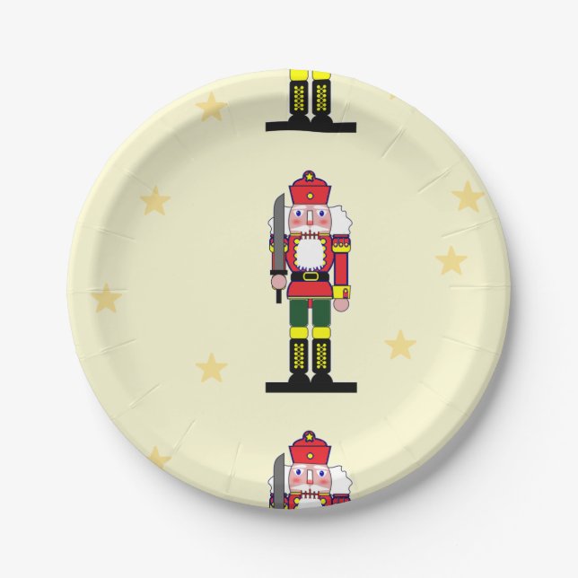 Christmas nutcracker paper plate (Front)