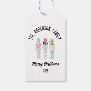 Christmas Nutcracker Pastel Personalized Name Gift Tags