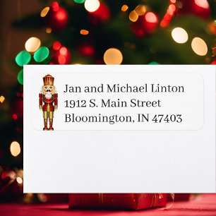 Christmas Nutcracker Personalise Return Address La Label