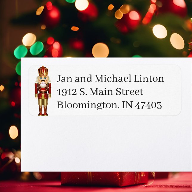 Christmas Nutcracker Personalise Return Address La Label (Creator Uploaded)