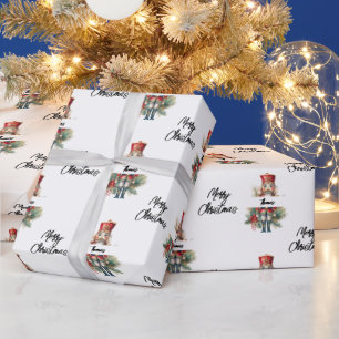 Christmas nutcracker personalised wrapping paper