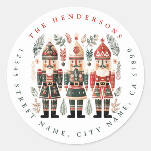 Christmas Nutcracker Round Stickers