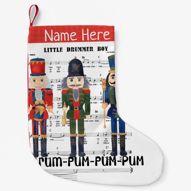 Christmas Nutcracker Small Christmas Stocking (Front)