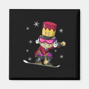 Christmas Nutcracker Snowboard Snowboarding Snowbo Magnet