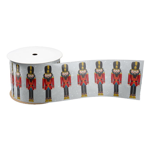 Christmas Nutcracker Soldier Xmas Satin Ribbon (Spool)